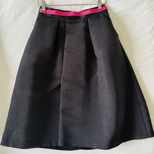 TED BAKER Stunning A-line Pleated Skirt (with Pockets!) Black - NWOT